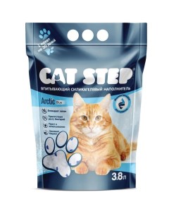 Наполнитель Arctic Blue впитывающий силикагелевый 3 8 л Cat step