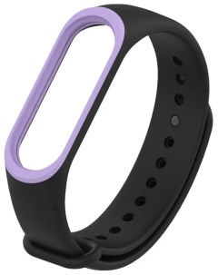 Ремешок для Mi band 3 4 Double Color черный с фиолетовым Unknown