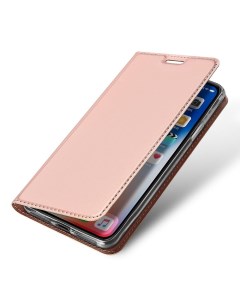 Чехол книжка для iPhone XS Max DU DU боковой розовый X-case