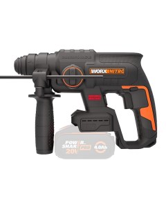 Перфоратор аккумуляторный бесщеточный WX381 20В 4Ач ЗУ 2А кейс Worx