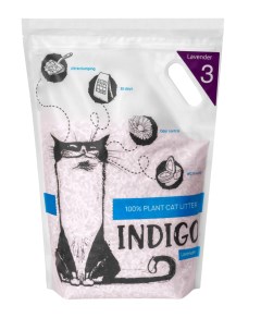 Наполнитель для туалета кошек Индиго Лаванда Растительный 24 л Indigo