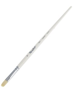 Кисть Серия 1B32W из белой синтетики 12 овальная длинная ручка Roubloff