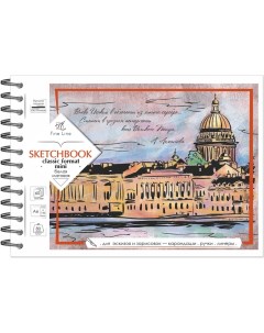 Скетчбук SKETCHBOOK MINI А6 гориз 60л бел 100 80г мел карт обл греб 2714 4шт Полином