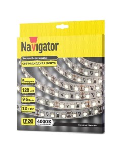 Светодиодная лента Navigator NLS 3528W120 9 6 IP20 12V R5 71408 NLS 3528W120 9 6 IP20 12V R5 71408