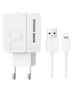 Сетевое зарядное устройство USB More Choice NC46i 1м White White NC46i 1м White White More choice