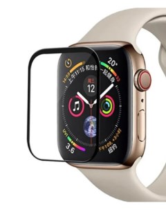 Защитная пленка для часов Apple Watch Series 7 45 mm прозрачная с черной рамкой Nobrand