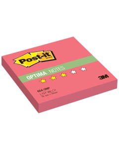 Блок самоклеящийся Optima 654 ONP Красный 100 шт Post-it