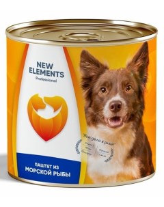 Влажный корм для собак Professional Паштет из морской рыбы 0 34 кг New elements