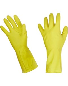 Перчатки резиновые Professional с хлопковым напылением р 7 S желтые 100 пар Paclan