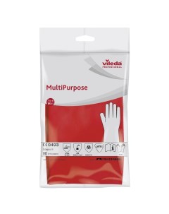 Перчатки латексные MultiPurpose красные размер 8 M 1 пара 100750 Vileda