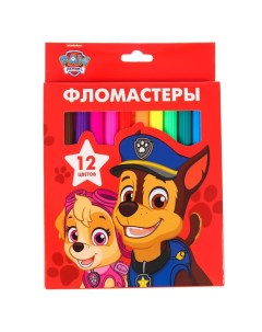 Фломастеры Щенячий Патруль 12 цветов в картонной коробке Paw patrol