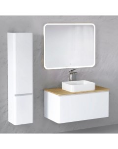 Мебель для ванной Morelle 100 подвесная белая охра Raval