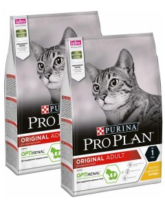 Сухой корм для кошек Cat Adult курица 2 шт по 10 кг Pro plan