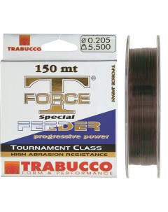 Леска T FORCE Special FEEDER 150 м 0 165 мм 3 75 кг цв Чёрный Trabucco