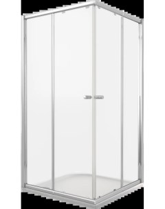 Душевой уголок Lira 90x90 профиль хром стекло прозрачное Good door