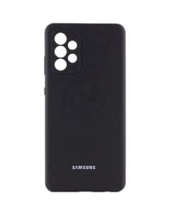 Чехол для Samsung Galaxy A32 silicone case черный с закрытой камерой Stylemaker