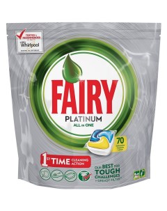 Капсулы для посудомоечной машины Platinum All in One Лимон 70 шт Fairy