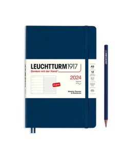 Еженедельник блокнот Leuchtturm1917 2024г A5 без расп синий неви