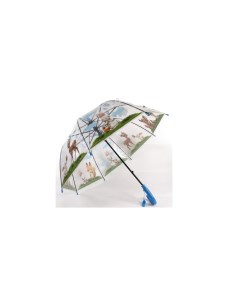 Зонт трость прозрачный детский от дождя полуавтомат С 538 голубой 12311 Galaxy
