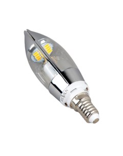 E14 5W 3000K Dim Q68 Лампа LED свеча хром диммируется Elvan