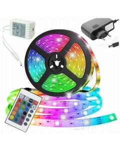 Светодиодная лента Xvo2ge3r 5м разноцветный RGB Nobrand