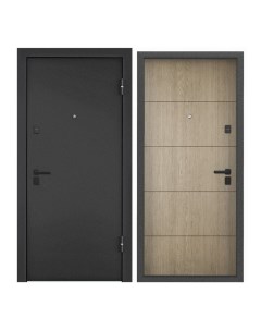 Дверь входная Torex для квартиры металлическая Terminal B 950х2050 правый черный бежевый Torex стальные двери
