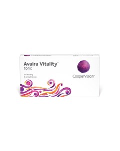 Линзы контактные Avaira Vitality toric 6 шт 3 5 1 75 120 Coopervision