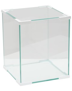 Аквариум Куб белый уголок покровное стекло 31л 30 x 30 x 35 см Пижон