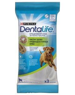 Лакомство для собак DentaLife Уход за полостью рта палочки курица 106г Purina dentalife