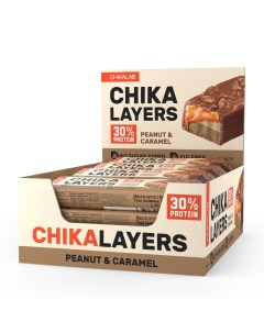 Протеиновый батончик Chika Layers Peanut Caramel 12 шт Chikalab