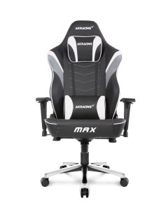 Кресло игровое MAX черный белый AK MAX WHITE Akracing