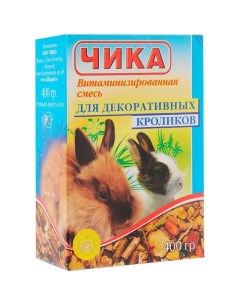 Сухой корм для декоративных кроликов витаминизированная зерносмесь 400 г 3 шт Чика
