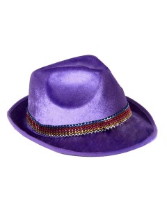 Шляпа из велюра с тесьмой фиолетовая р 58 Long cheng yiwu city