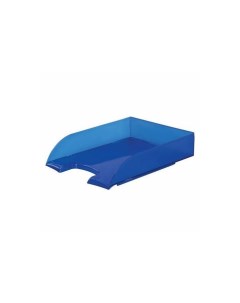 Лоток горизонтальный для бумаг Office style 320х245х65 мм тонированный синий 237290 Brauberg