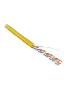 Кабель витая пара U UTP 5e кат 4 пары UUTP4 C5E S24 IN LSZH YL 305 24AWG 0 51 мм медь одножильный so Hyperline