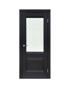 Дверь межкомнатная остеклённая с замком и петлями в комплекте Классико 43 80x200 см HardFlex цвет че Portika
