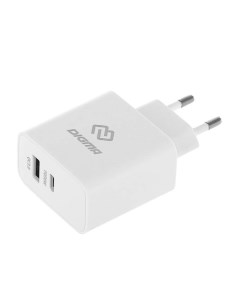 Сетевое зарядное устройство DGW3D USB C USB A 3A белый dgw3d0f110wh Digma