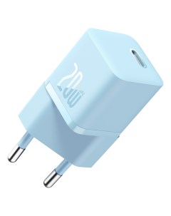 Сетевое зарядное устройство type c 1xUSB Type C 3 А голубой Baseus