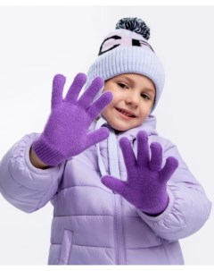 Перчатки детские 223BBGX76023100 фиолетовый 14 Button blue