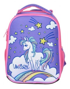 Рюкзак Schoolformat ERGONOMIC 2А4М LITTLE UNICORN 14 л сирен 35х26х16 см жестк каркас 2