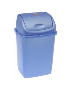 Контейнер для мусора Камелия 8 л цвет голубой перламутр Росспласт