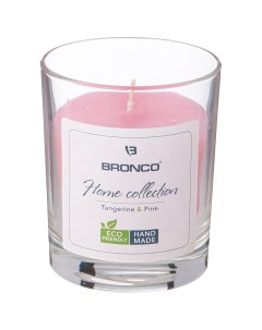 Свеча ароматизированная 9х7 5 см розовая Bronco