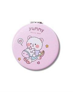 Зеркало складное Yummy unicorn pink с увеличением Ilikegift