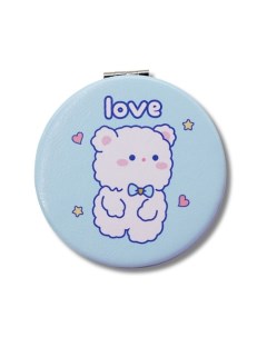 Зеркало складное Cute love blue с увеличением Ilikegift