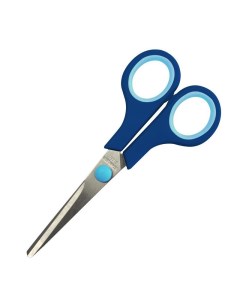 Ножницы Economy 140мм прорезиненные ручки синие 12шт Attache