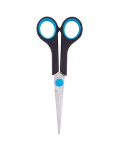 Ножницы 160мм симметричные ручки с синими вставками 24шт Officespace