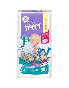 Baby Happy Подгузники Junior Extra 6 16 кг 54 шт Bella