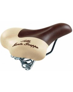 Седло велосипедное Selle MONTE GRAPPA VANITY Италия комфорт 250х190мм мягкое коричневое бежевое 4 00 No name