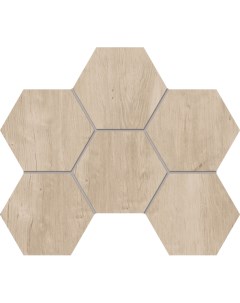 Мозаика Soft Wood Creamy SF02 Hexagon Непол 25x28 5 Estima