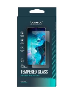Защитное стекло Tempered Glass для Tecno POP 7 Full Glue Black Borasco